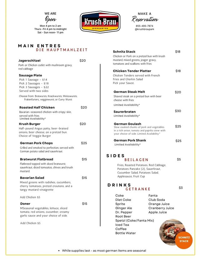 Portal Immersion Center Menu at Krush Brau Park, Kissimmee – photo 2