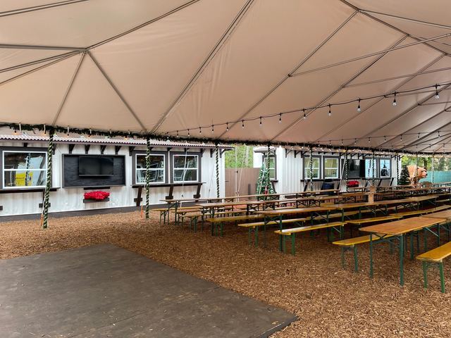 Under the tent in the Festplatz Area