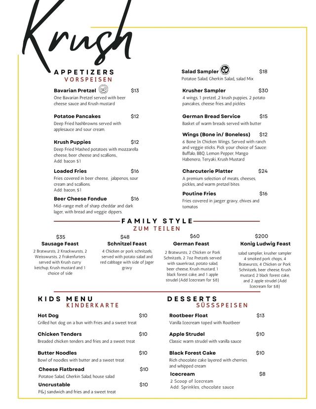 Portal Immersion Center Menu at Krush Brau Park, Kissimmee – photo 1